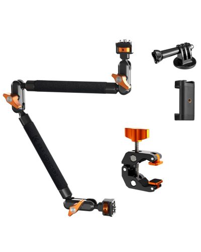 K&F Concept 22-Inch Magic Arm Clamp Kit Overhead Desk Camera Mount Friction Boom Arm for Phone & Camera