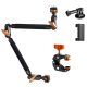 K&F Concept 22-Inch Magic Arm Clamp Kit Overhead Desk Camera Mount Friction Boom Arm for Phone & Camera