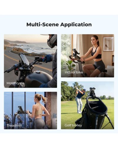 K&F Concept Motorcycle Phone Mount with 360° Adjustable Handlebar Clamp for 4.7-Inch–6.9-Inch Phones