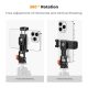 K&F Concept Metal Phone Tripod Mount with Dual Cold Shoe Adjustable Smartphone Holder