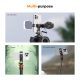 K&F Concept Metal Phone Tripod Mount with Dual Cold Shoe Adjustable Smartphone Holder