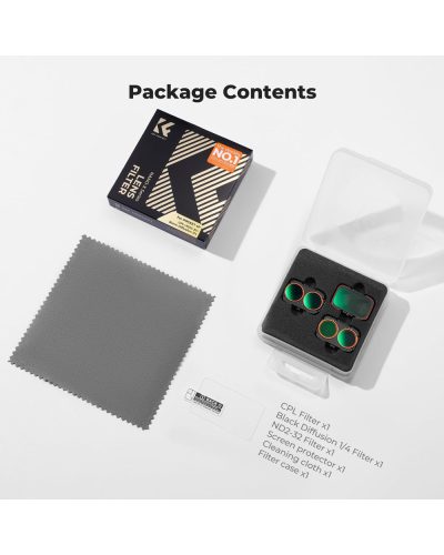 K&F Concept CPL + Black Mist 1/4 + ND2-32 Filter Kit for DJI Osmo Pocket 4P