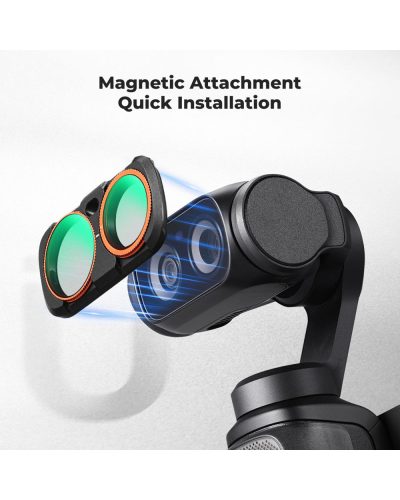 K&F Concept CPL Black Diffusion 1/4 ND2-32 Filter Kit for Insta360 Luna Ultra