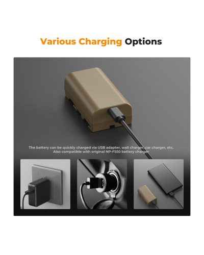 K&F Concept 3500mAh NP-F550 Battery for Sony NP-F550 with USB-C Fast Charging K&F Concept 3500mAh NP-F550 Battery for Sony NP-F550 with USB-C Fast Charging