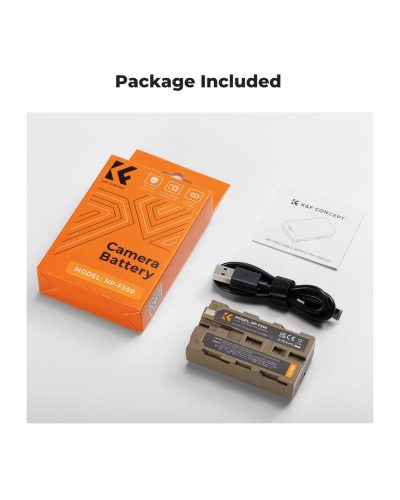 K&F Concept 3500mAh NP-F550 Battery for Sony NP-F550 with USB-C Fast Charging K&F Concept 3500mAh NP-F550 Battery for Sony NP-F550 with USB-C Fast Charging