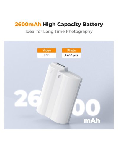 K&F Concept 2600mAh EN-EL15C Battery USB-C Fast Charging Z6iii Battery for Nikon Camera