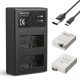 K&F Concept 2 Pack LP-E8 Battery and Dual Slot Battery Charger for Canon EOS Cameras