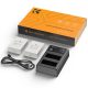 K&F Concept 2 Pack LP-E8 Battery and Dual Slot Battery Charger for Canon EOS Cameras