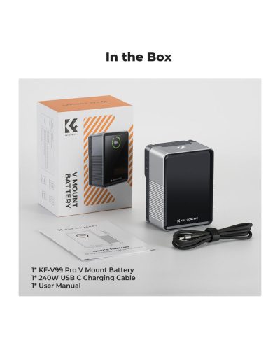 K&F Concept KF-V99 Pro Mini Vmount Battery 99Wh 6700mAh (Silver)