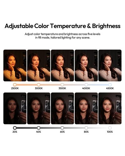 Ulanzi M10 Flexible Magnetic Bi-Color LED Phone Light