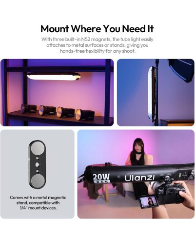 Ulanzi UA20C 20W RGB Magnetic Air Tube Light