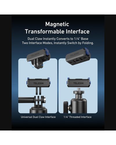 TELESIN Magnetic Adapter Mount for DJI Osmo Action 5 Pro/4/3 & OSMO 360