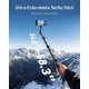 TELESIN TrekShot 3in1 Carbon Fiber Selfie Stick