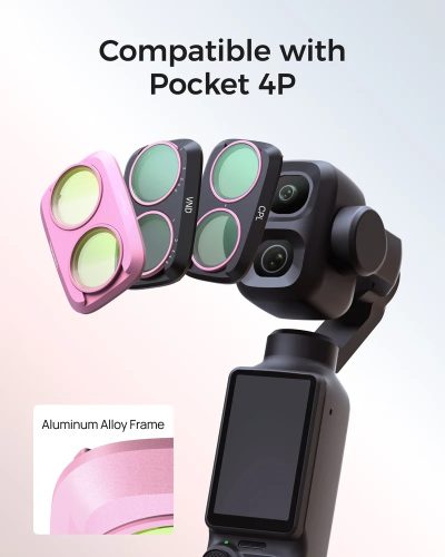 TELESIN Cool Rose+CPL+VND Filter Kit for DJI Oamo Pocket 4P