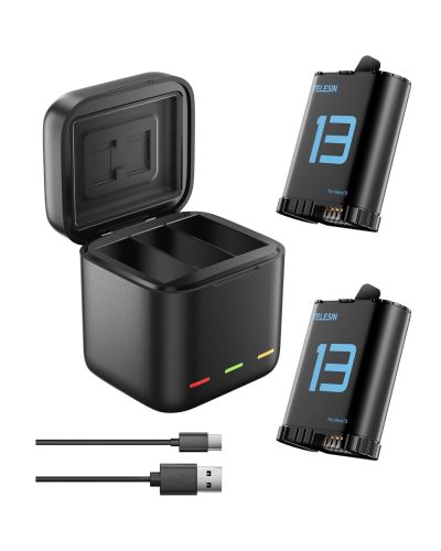 TELESIN Charger Box + 2 Batteries Set for GoPro HERO13