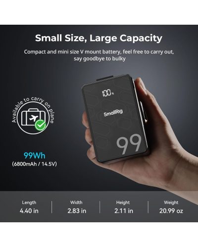 SmallRig VB99 SE Mini V-Mount Battery (6800mAh)