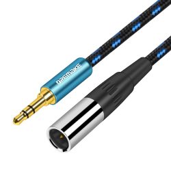 3Pin Mini XLR to Jack 3.5mm Plug Stereo Audio Balanced Cable 1.5M