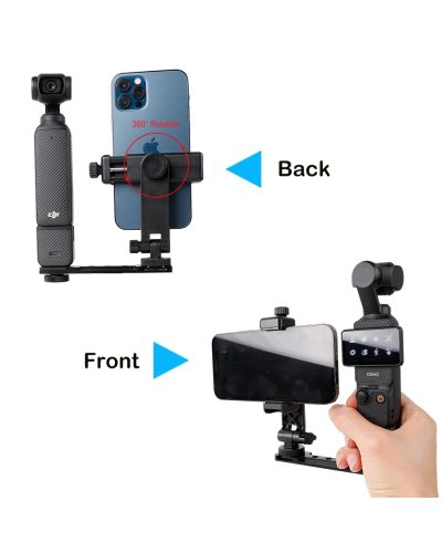 Phone Holder for DJI Osmo Pocket 3/4/4P & Insta360 Luna Ultra