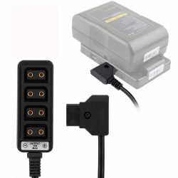    D-Tap Male to 4 Port D Tap Female Splitter Power Cable D Tap Power Adapter-50cm