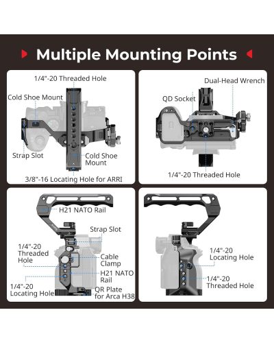 SmallRig Cage Kit for Sony Alpha 7 V / 7R V / 7 IV 6025