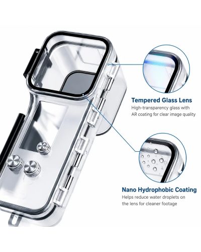Underwater Waterproof Housing Diving Case For DJI Osmo Pocket 3/4
