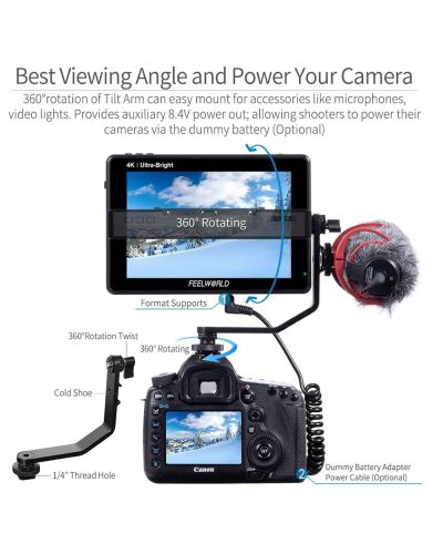 FEELWORLD LUT7 7 Inch 2200nit Ultra Bright Field DSLR Camera Monitor Touch Screen 4K HDMI FEELWORLD LUT7 7 Inch 2200nit Ultra Bright Field DSLR Camera Monitor Touch Screen 4K HDMI