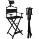 Directors Chair Folding Makeup Artist Portable Foldable Aluminum Chair With Head Rest Carrying Bag Directors Chair Folding Makeup Artist Portable Foldable Aluminum Chair With Head Rest Carrying Bag