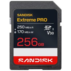 SanDisk Extreme PRO 256GB SDXC Memory Card 250MBs / 170MB/s