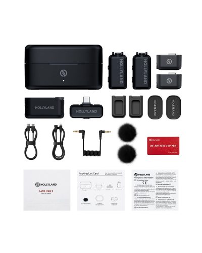 Hollyland LARK MAX 2 Combo 2-Person Wireless Microphone System for Cameras and Mobile Devices