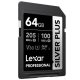 Lexar 64GB Professional SILVER PLUS UHS-I V30 SDXC Memory Card R:205MB/s W:100MB/s