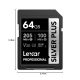 Lexar 64GB Professional SILVER PLUS UHS-I V30 SDXC Memory Card R:205MB/s W:100MB/s