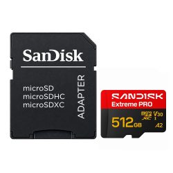 SanDisk Extreme PRO 512GB microSDXC Memory Card 250MBs / 170MB/s UHS-I U3 V30 A2