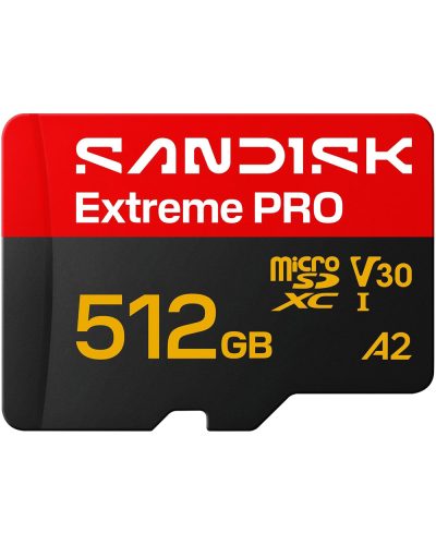 SanDisk Extreme PRO 512GB microSDXC Memory Card 250MBs / 170MB/s UHS-I U3 V30 A2