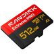 SanDisk Extreme PRO 512GB microSDXC Memory Card 250MBs / 170MB/s UHS-I U3 V30 A2