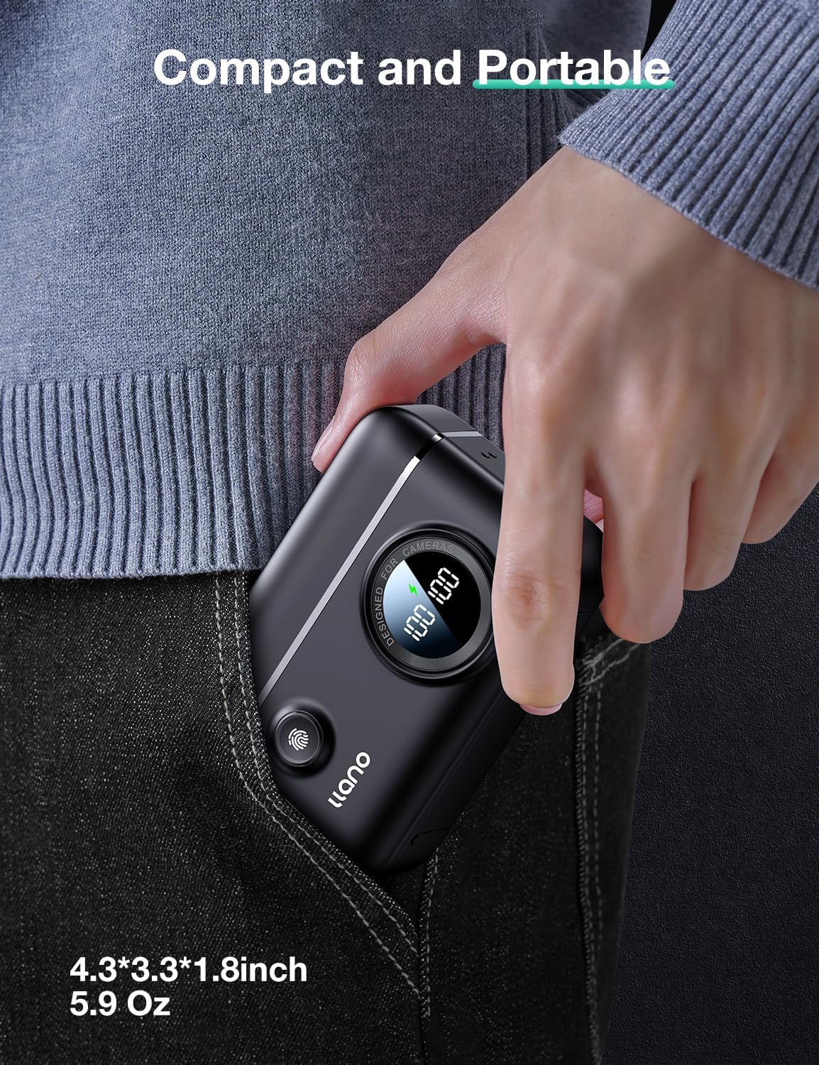 NP-FZ100 Camera Charger Dual Slot Digital Display with SD Card Storage Function