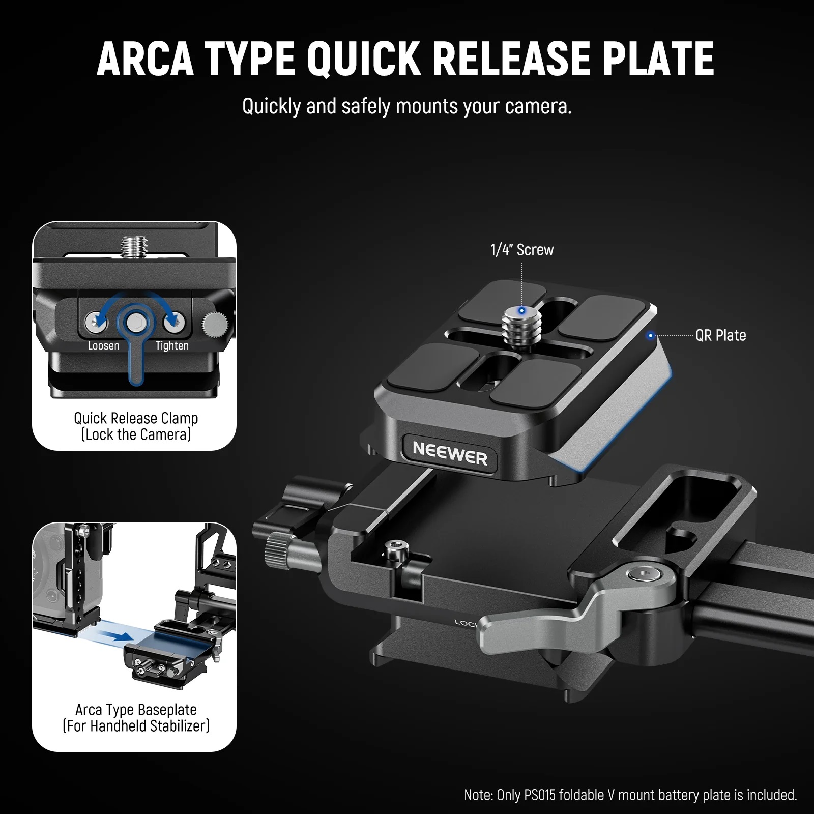 NEEWER PS015 Foldable V Mount Battery Plate NEEWER PS015 Foldable V Mount Battery Plate