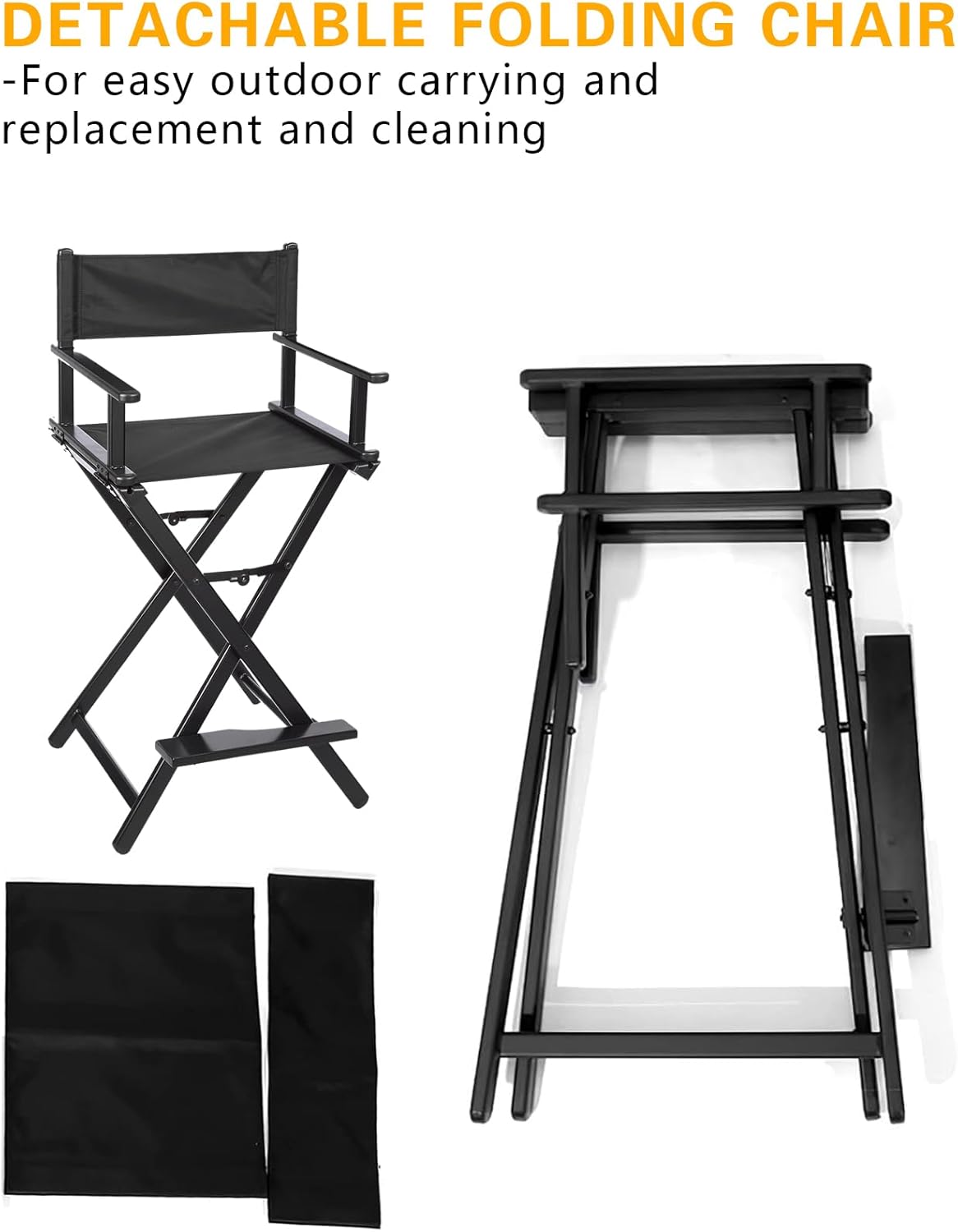 Makeup Folding Chair Aluminum Frame Artist Directors Chair