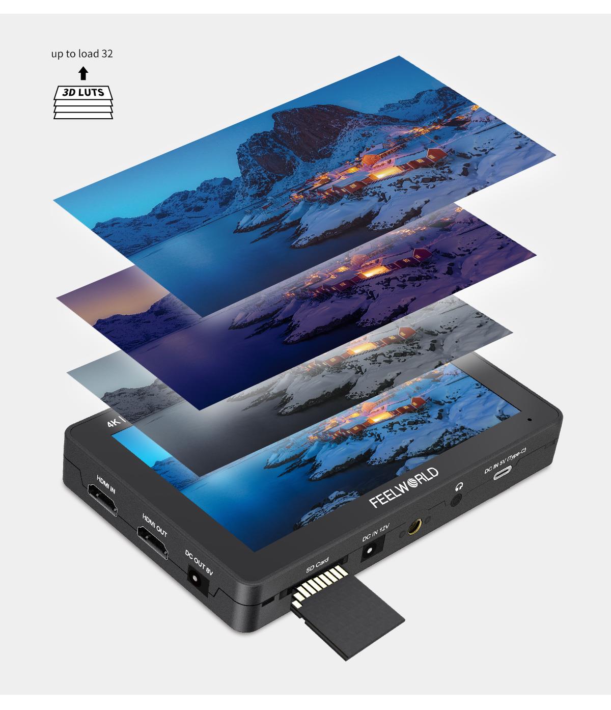 FEELWORLD F6 PLUSX 5.5 Inch High Bright 1600nit Touch Screen DSLR Camera Field Monitor