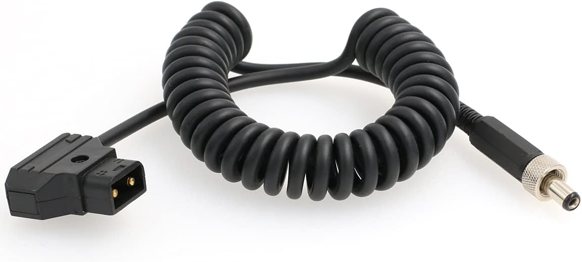 D-Tap to Locking DC 5.5 2.5mm Monitor Coiled Power Cable