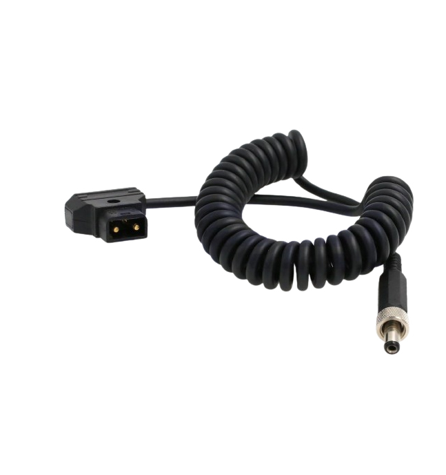 D-Tap to Locking DC 5.5 2.5mm Monitor Coiled Power Cable