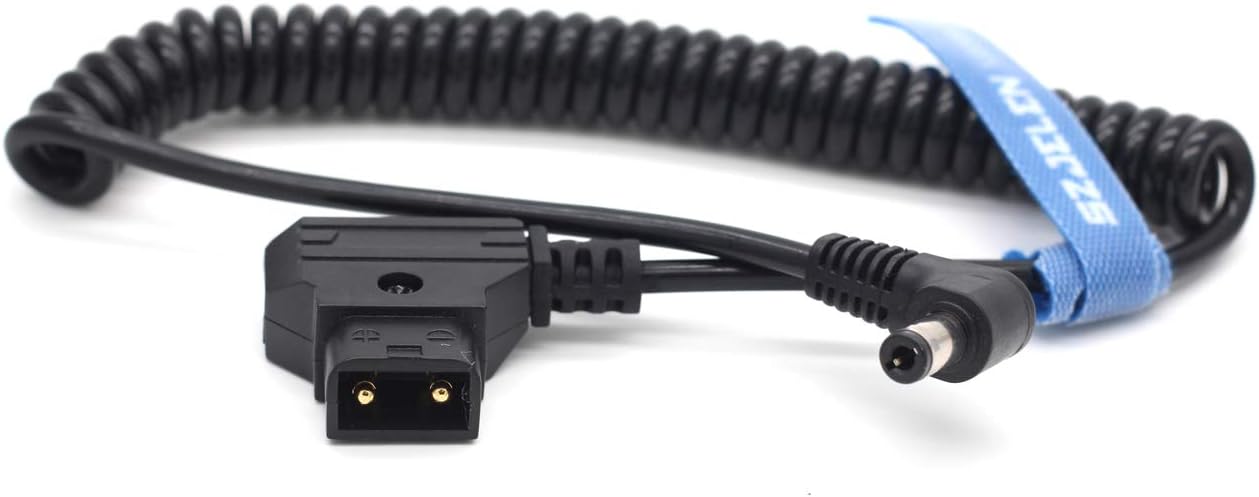 Durable D-Tap to DC5521 Coiled Spring Power Cable