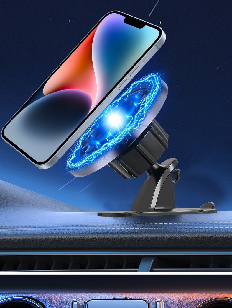 Magsafe Car Mobile Phone Holder Car instrument Panel 360-Degree Rotating Navigation Magnetic Suction Mobile Phone Holder