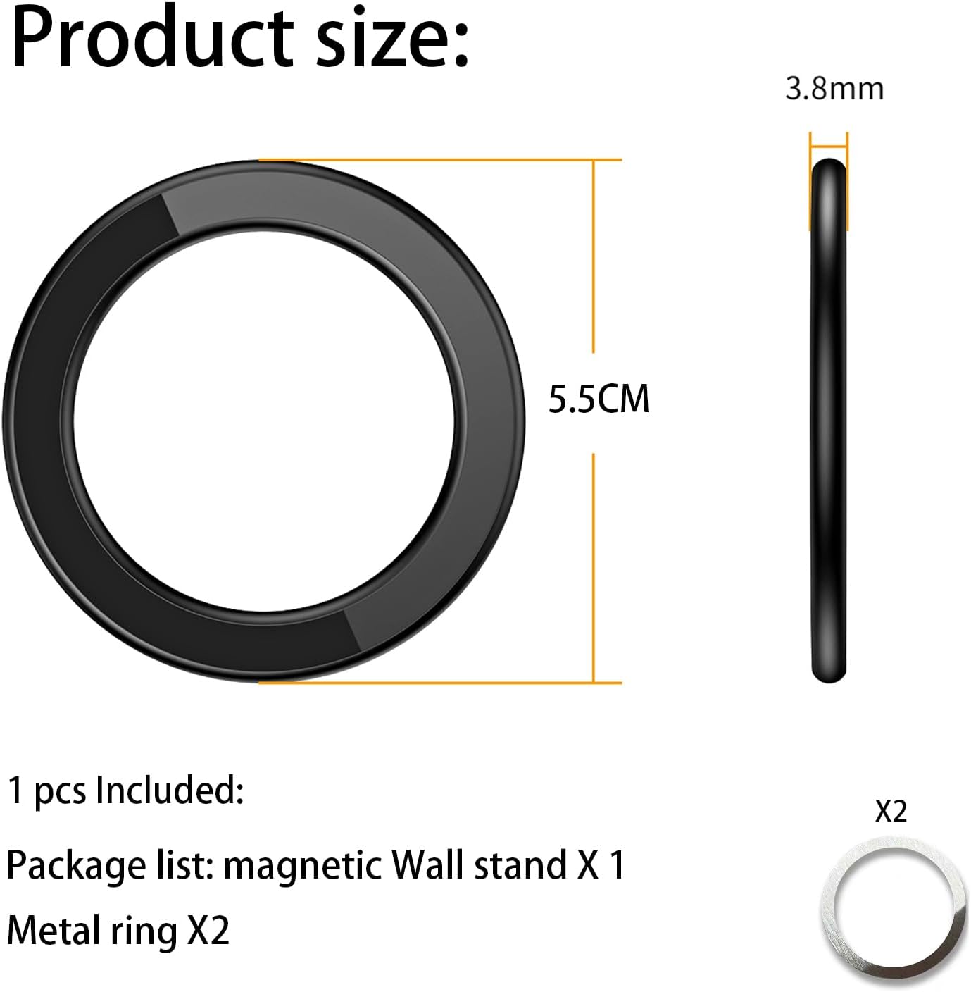 Magsafe Magnetic Ring Holder for iPhone Magnet Wall Mobile Phone Holder Magnetic Car Phone Stand