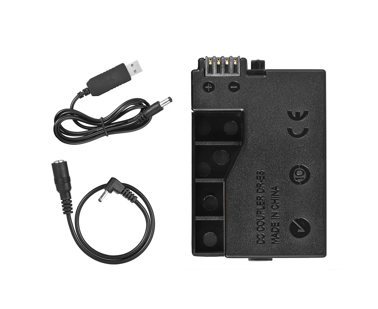 USB Cable DR-E8 Dummy Battery with DC Power Bank USB Adapter Cable Replacement for LP-E8 for Canon EOS 700D 650D 600D 550D KISS X4 X5 X6 T2i T3i T5i