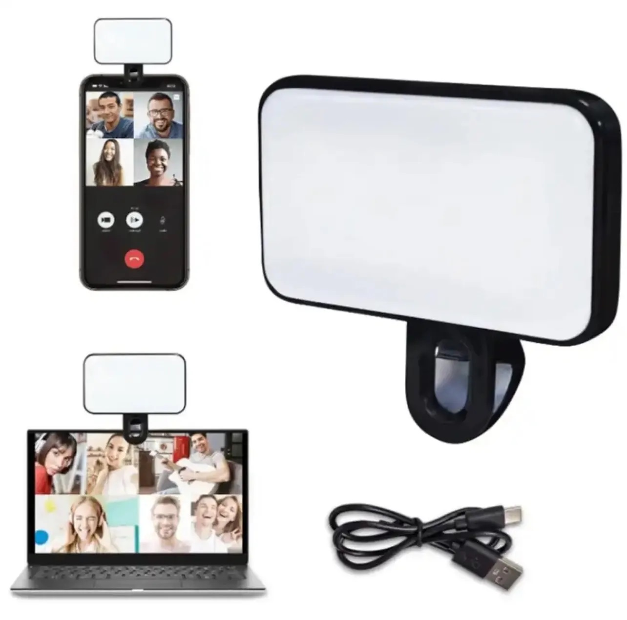 LED Cube Selfie Light With Clip For Laptop And Mobile Phone