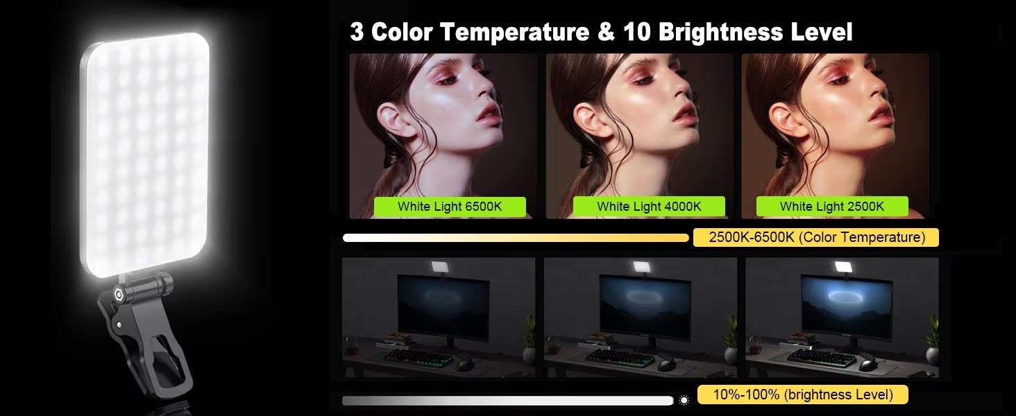 Selfie Light 60 LED 2200mah Rechargeable Cell Phone Fill Light