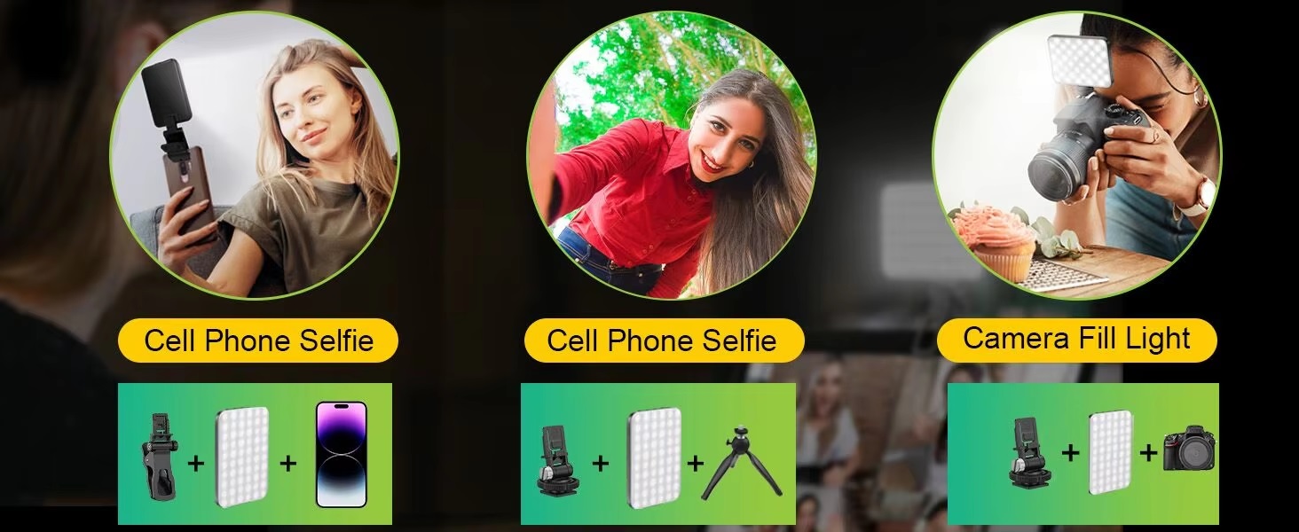 Selfie Light 60 LED 2200mah Rechargeable Cell Phone Fill Light