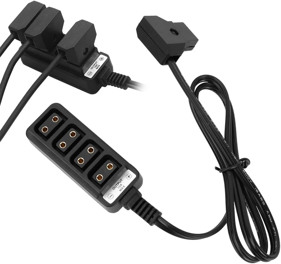 D Tap Male to 4 Port D Tap Female Splitter Power Cable D Tap Power Adapter