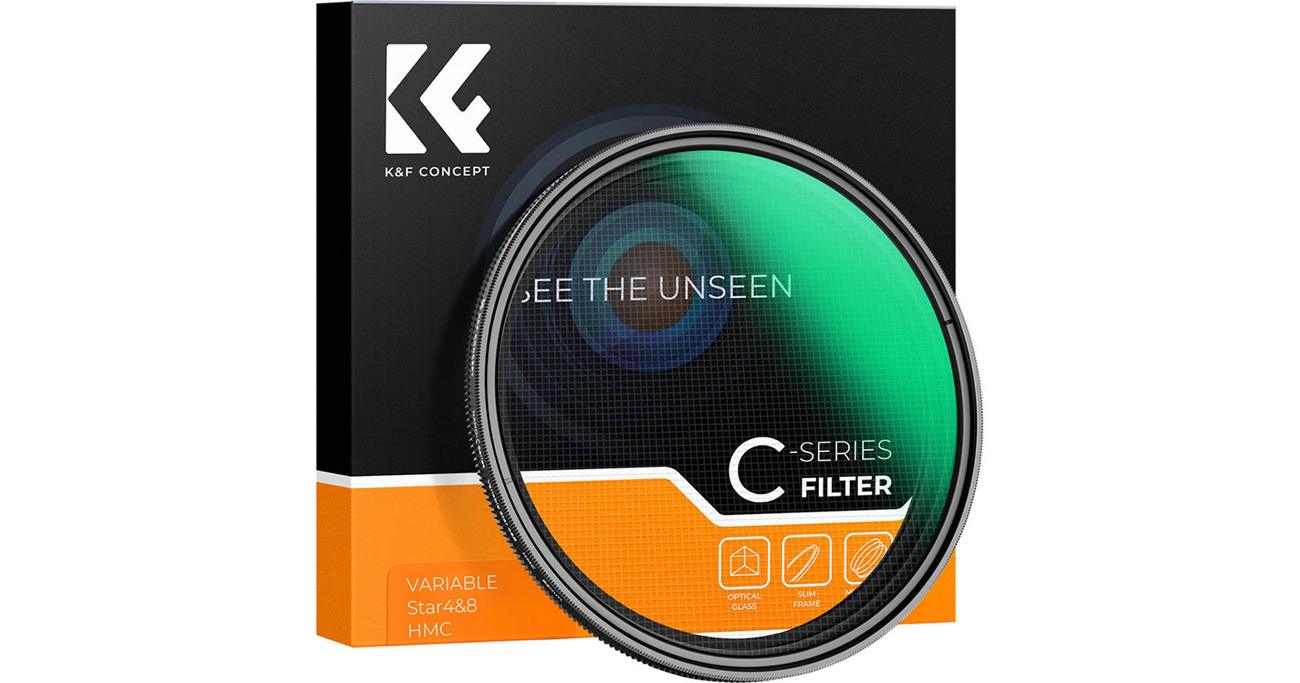 K&F Concept Nano-C Series 4 to 8-Point Variable Star Filter 49mm
