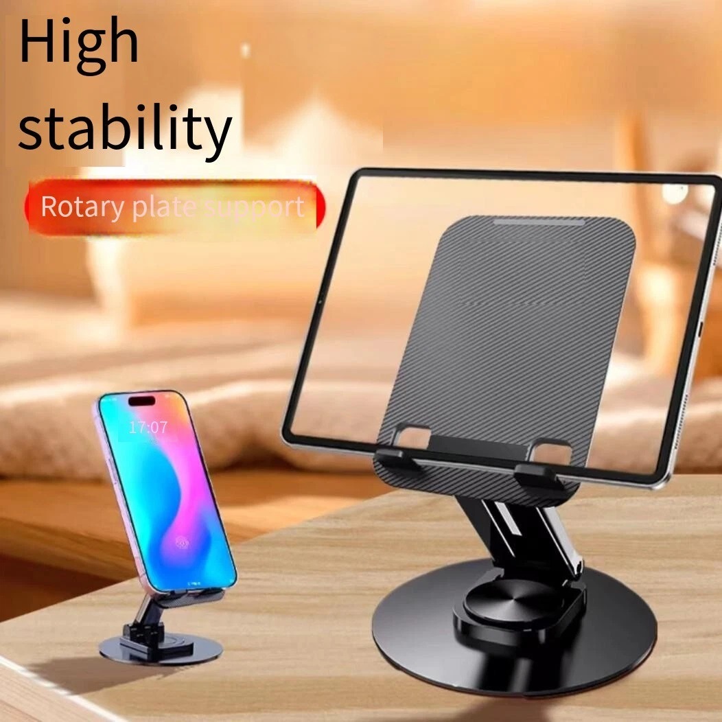 Folding Metal Rotating Tabletop Metal Bracket Multifunctional Rotating Cell Phone Holder